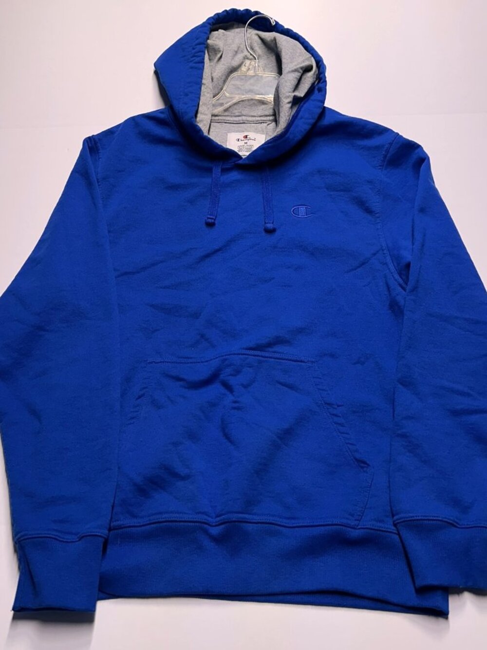 Champion Royal Blue Powerblend Fleece Hoodie Sz M